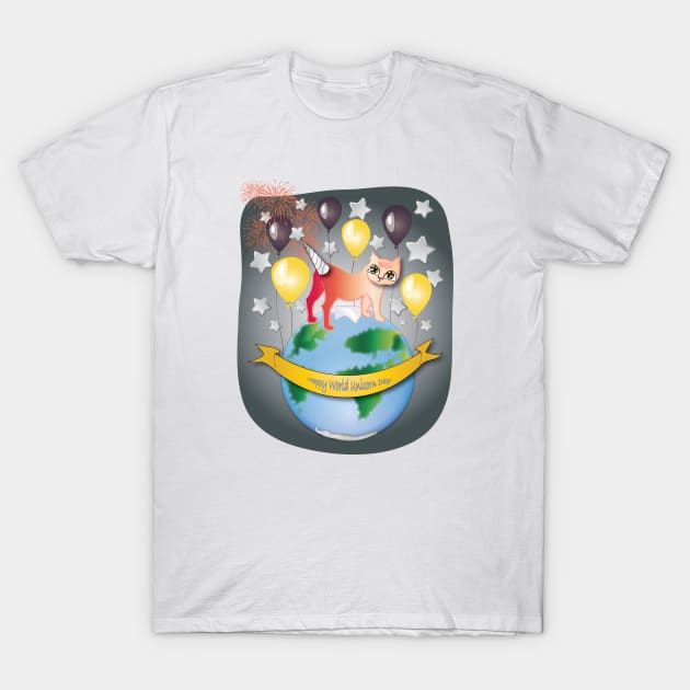 happy world unicorn day T-Shirt by new eccentrics